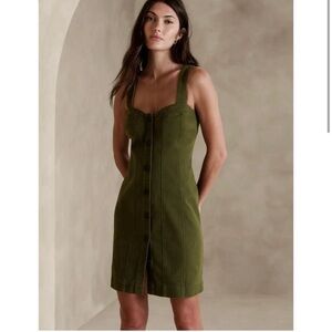 Banana Republic Seamed Mini Dress in Mangrove Tree
